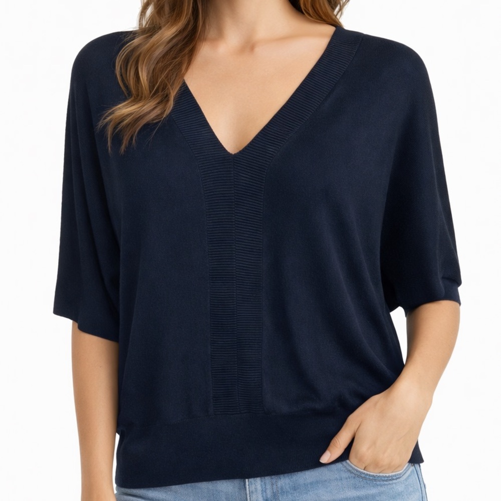 Judith Hart Silk blend Black V-Neck Sweater